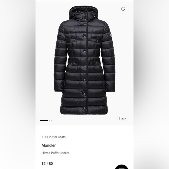 New Moncler Hirma Women's Elegant Black Puffer Jacket - Picture 2 of 15